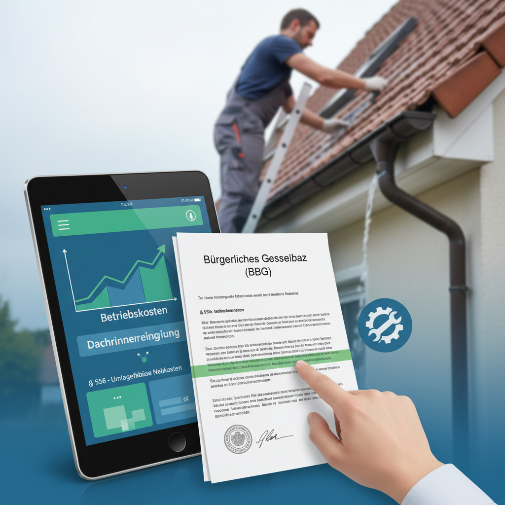 Umlagefähigkeit der Dachrinnenreinigung in der Betriebskostenabrechnung