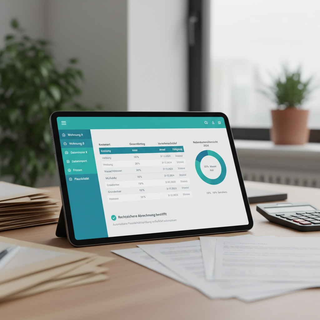Rechtssichere Nebenkostenabrechnung mit digitaler Softwareunterstützung