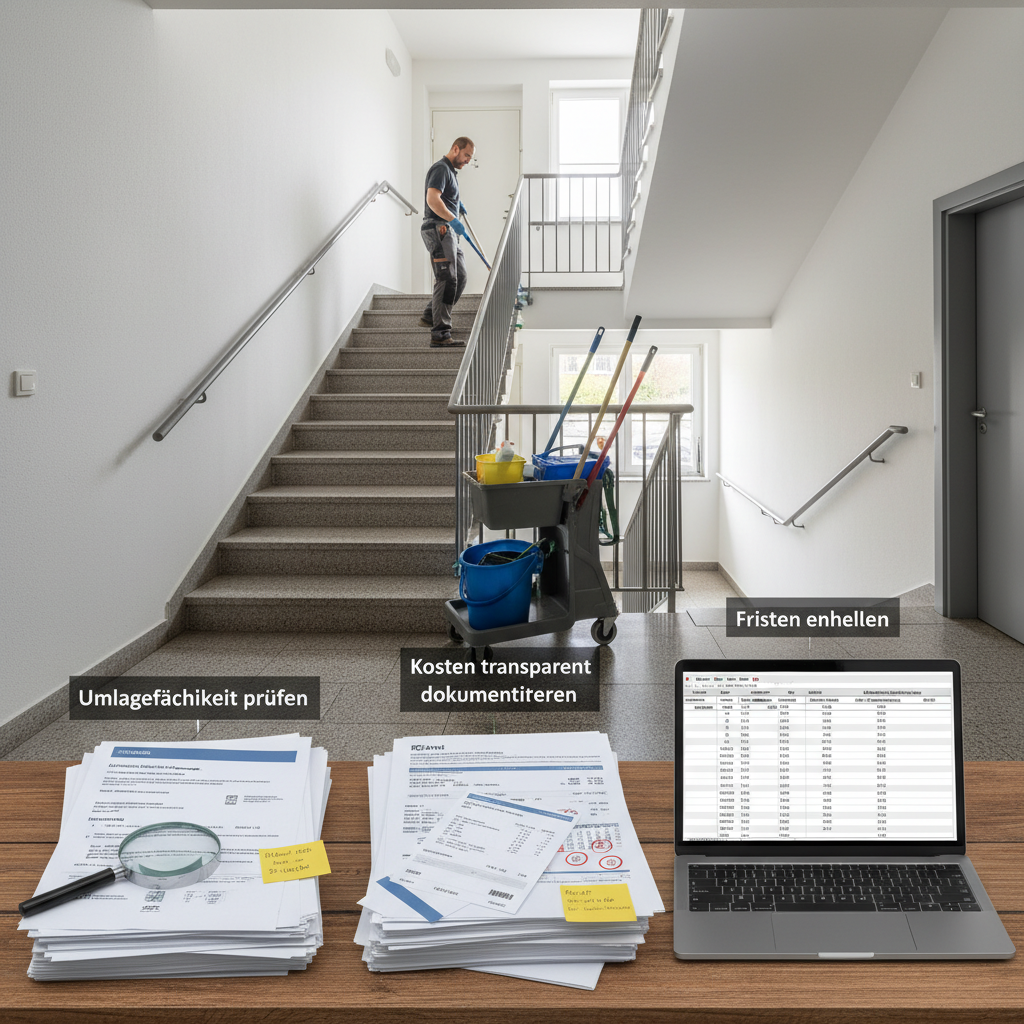 Treppenhausreinigung in der Betriebskostenabrechnung korrekt berücksichtigen
